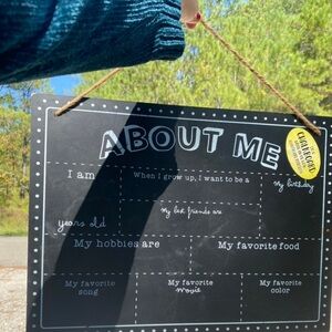 Black About Me Board